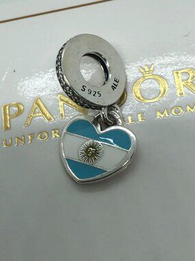 ✨🔥Pandora Argentina Flag Dangle Charm Pendant